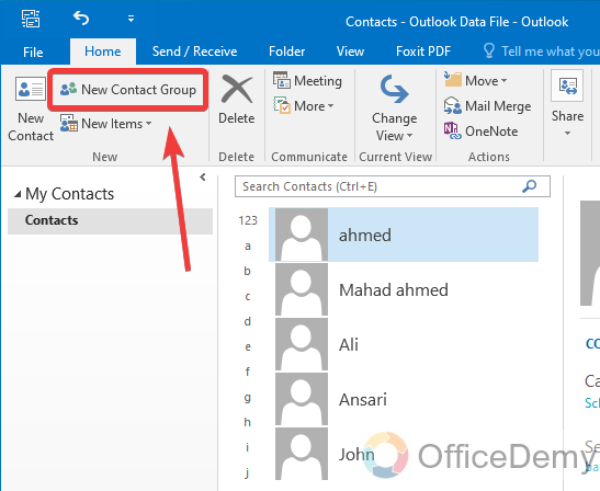 How to Share a Contact List in Outlook 18