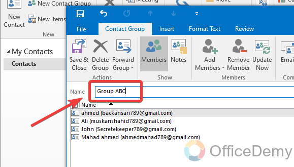 How to Share a Contact List in Outlook 22