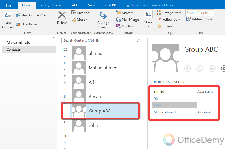 How to Share a Contact List in Outlook 24