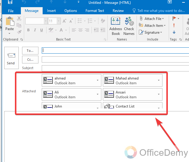 How to Share a Contact List in Outlook 5