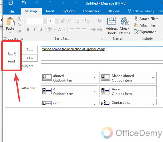How to Share a Contact List in Outlook 7