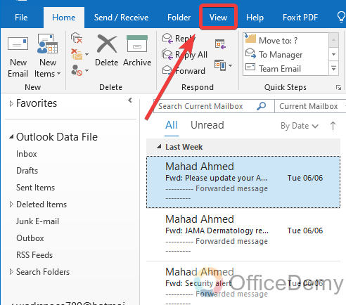 How to Zoom In on Outlook 12