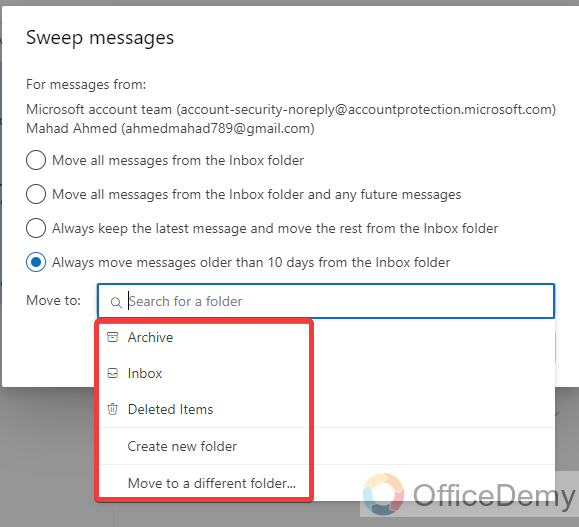 What Does Sweep Mean In Outlook 1g