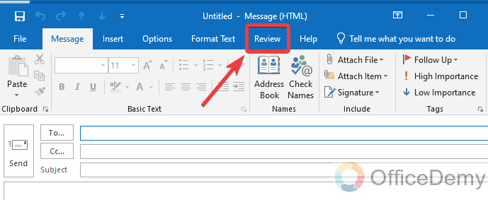 Where is Spell Check in Outlook 2