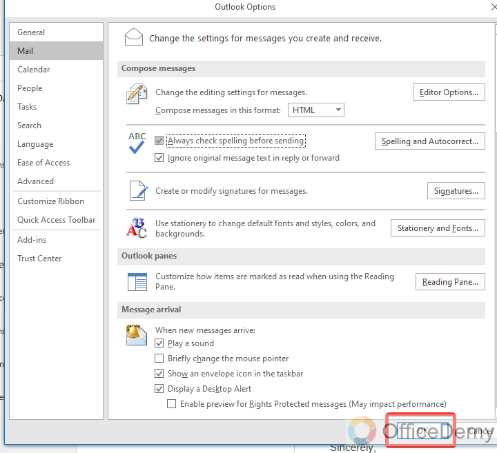 Where is Spell Check in Outlook 21