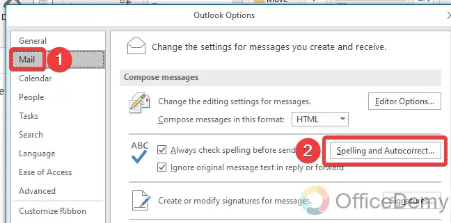 Where is Spell Check in Outlook 22