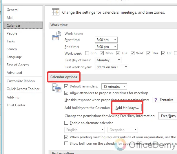 How to Add Holidays to Outlook Calendar 4