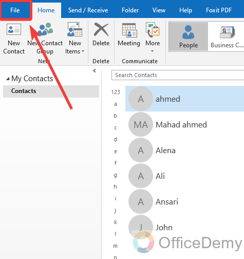 How to Backup Outlook Contacts 2