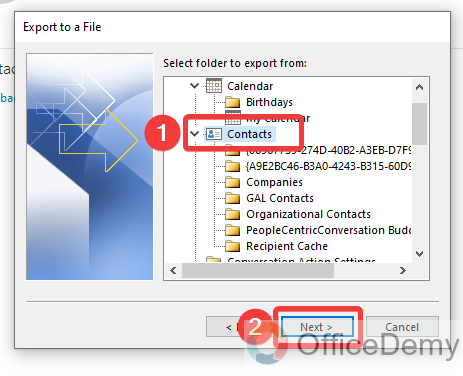 How to Backup Outlook Contacts 6