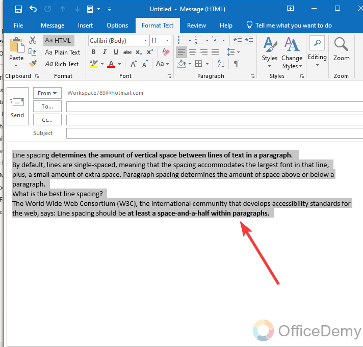 How to Change Paragraph Spacing in Outlook 10