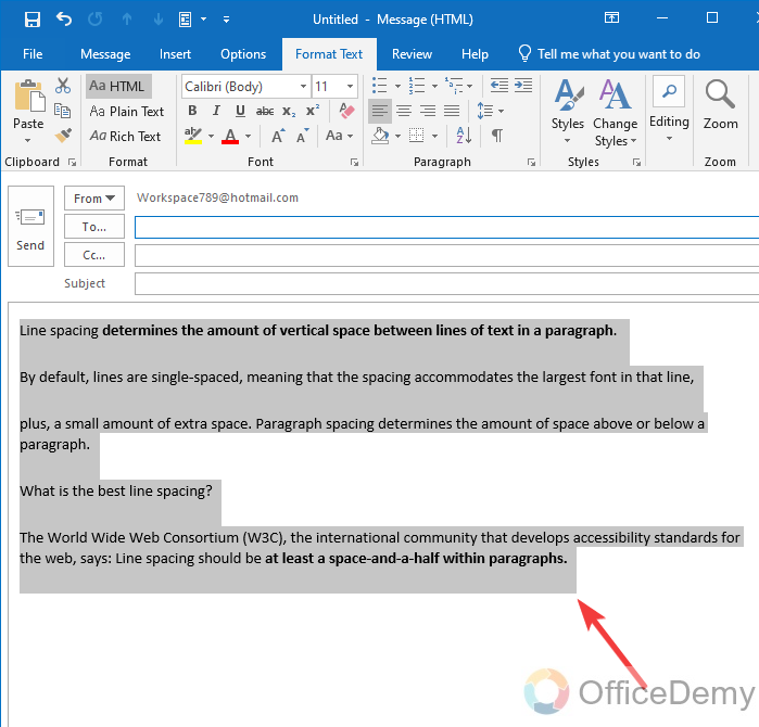 How to Change Paragraph Spacing in Outlook 18