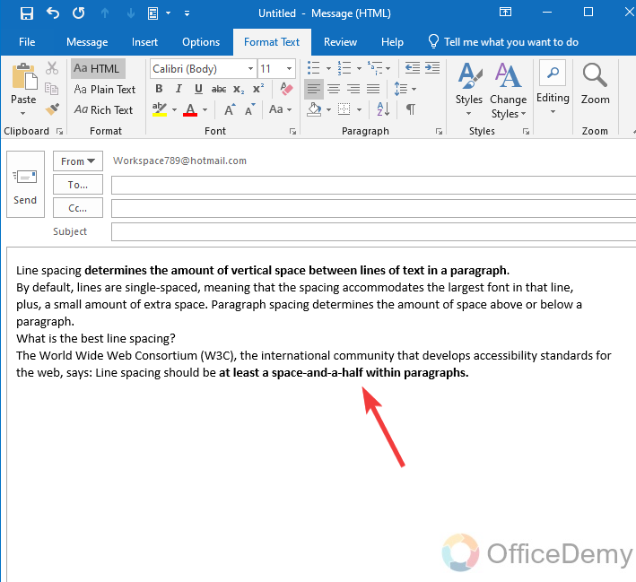 How to Change Paragraph Spacing in Outlook 20