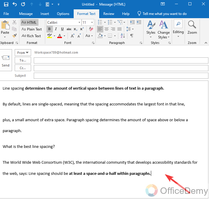 How to Change Paragraph Spacing in Outlook 25