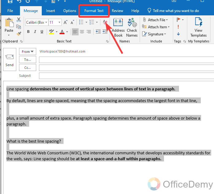 How to Change Paragraph Spacing in Outlook 4