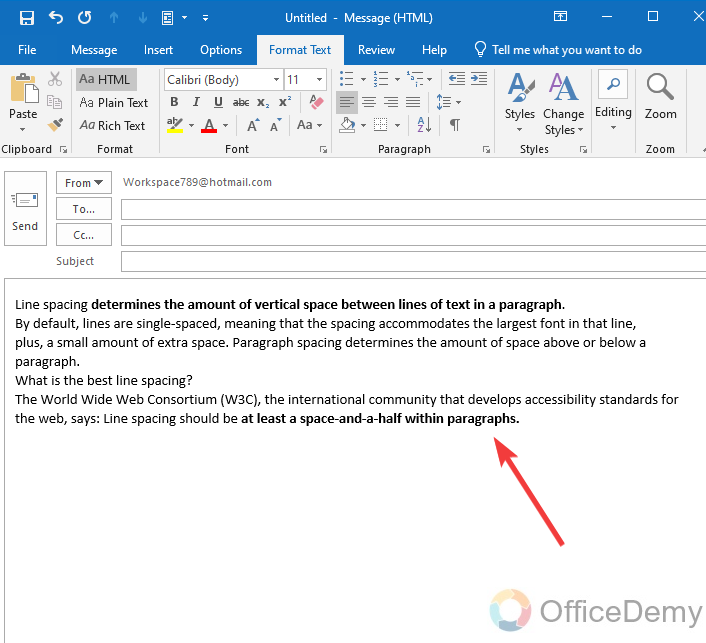How to Change Paragraph Spacing in Outlook 8