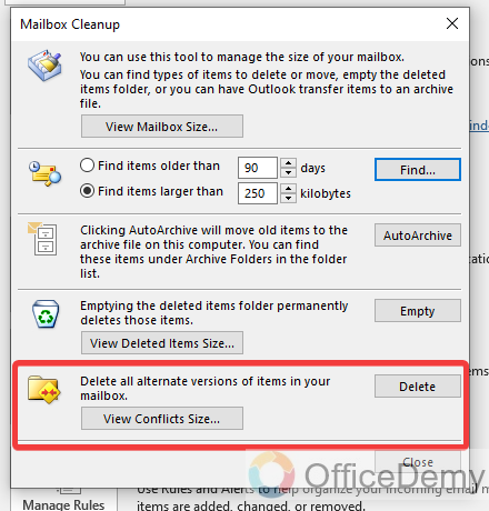 How to Check Outlook Storage 26