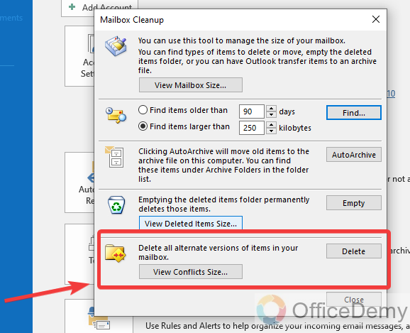 How to Clean up Outlook Mailbox 15