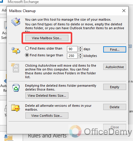 How to Clean up Outlook Mailbox 19