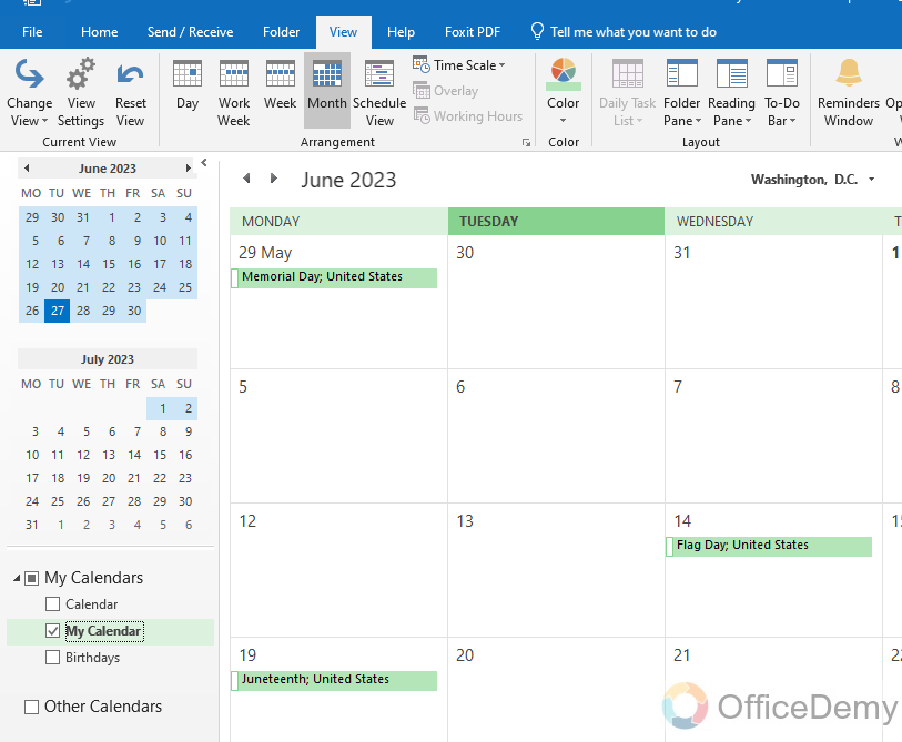 How to Combine Calendars in Outlook 8