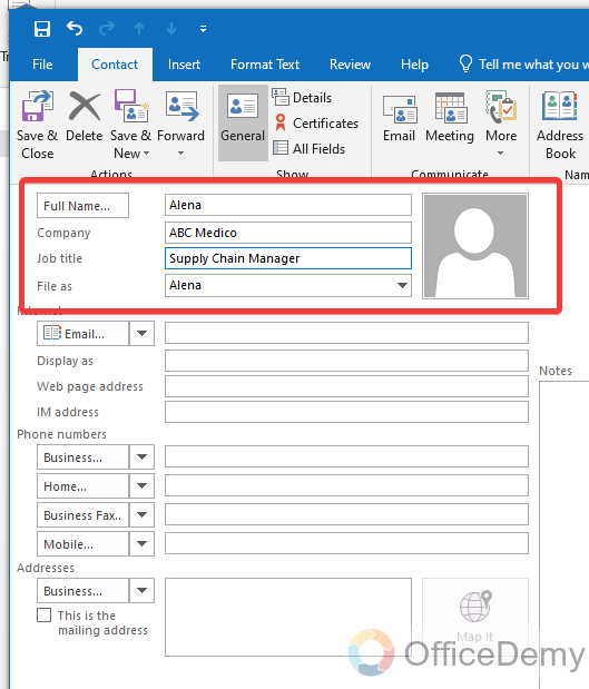 How to Create a Vcard in Outlook 8
