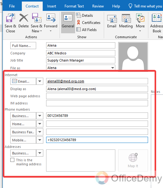 How to Create a Vcard in Outlook 9