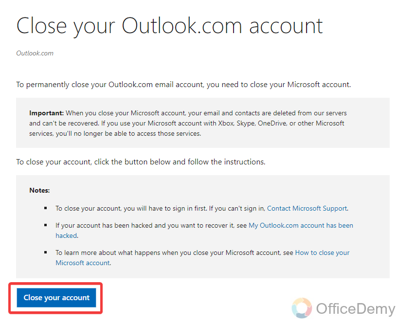 How to Delete My Outlook Account 16