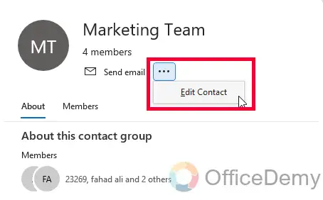 How to Edit a Contact Group in Outlook 11