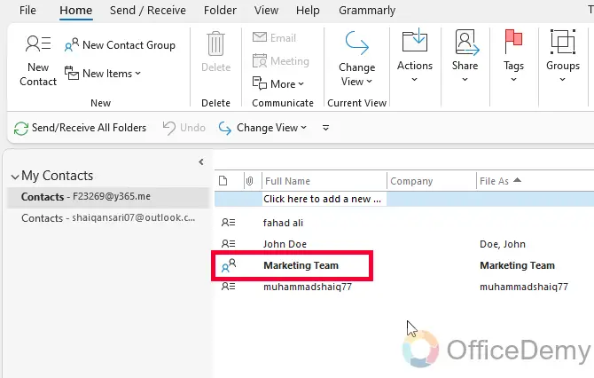 How to Edit a Contact Group in Outlook 2