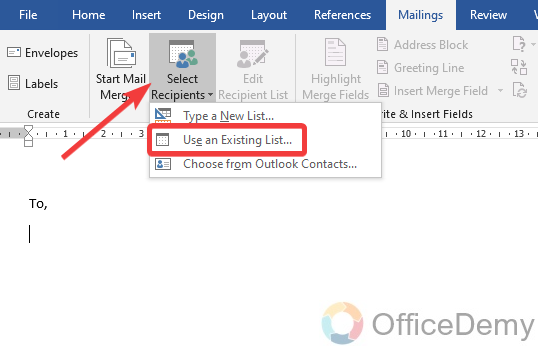 How to Mail Merge in Outlook 16