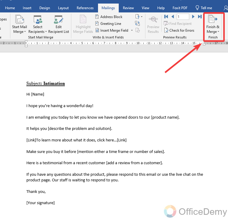 How to Mail Merge in Outlook 8