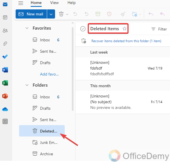 How to Recover a Deleted Draft in Outlook 3
