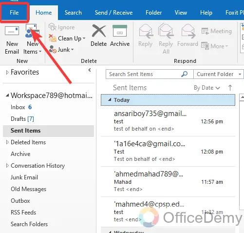 How to Send Emails on Behalf of Someone in Outlook 14
