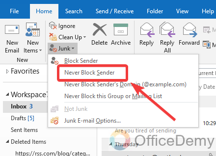 How to Stop Emails Going to Junk Outlook 365 15