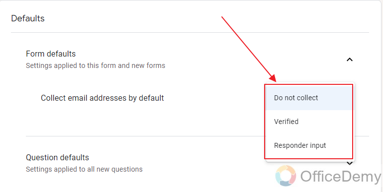 How to change the default settings of Google Form 13