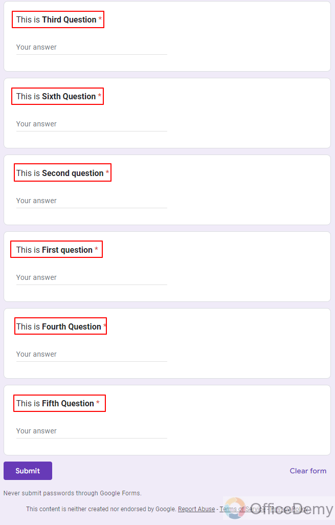 how to change order of questions in google forms 13