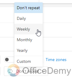 how to set up recurring meeting in outlook 17