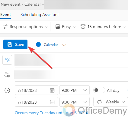how to set up recurring meeting in outlook 19
