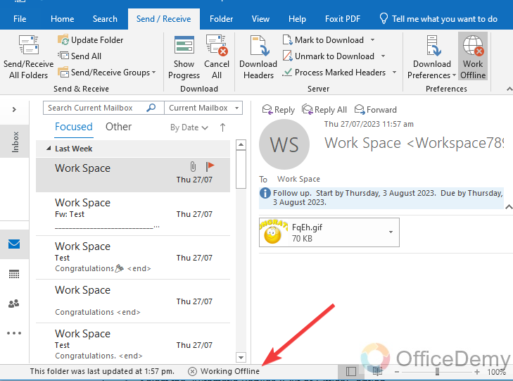 How to Appear Offline on Outlook 4