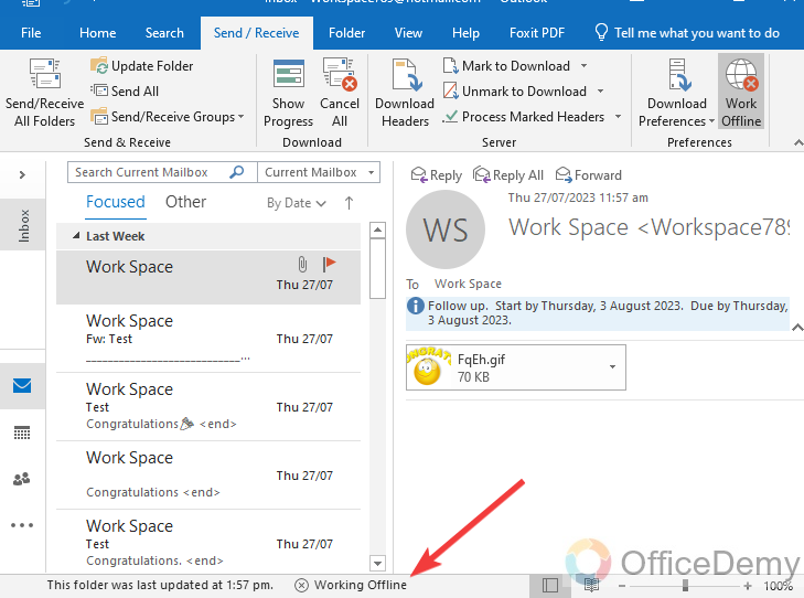 How to Appear Offline on Outlook 9