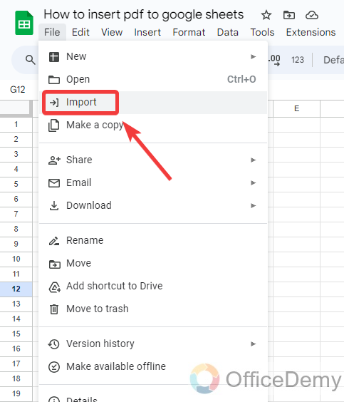 How to Insert PDF into Google Sheets 15