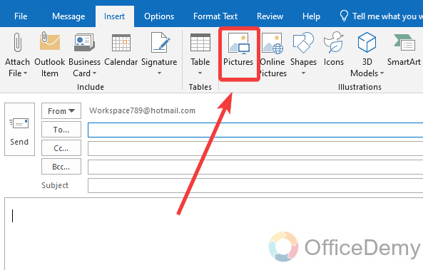 How to Insert a Picture in Outlook Email 3
