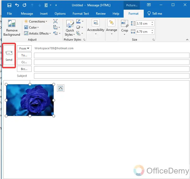 How to Insert a Picture in Outlook Email 6