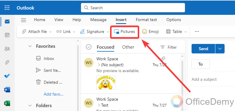 How to Insert a Picture in Outlook Email 9
