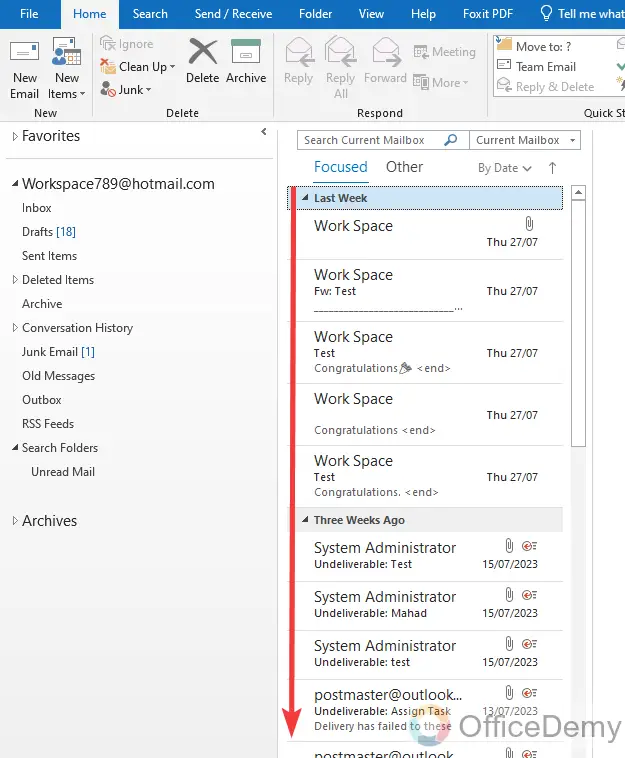 How to Mark All as Read in Outlook 8