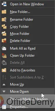 How to Reorder Folders in Outlook 365 14