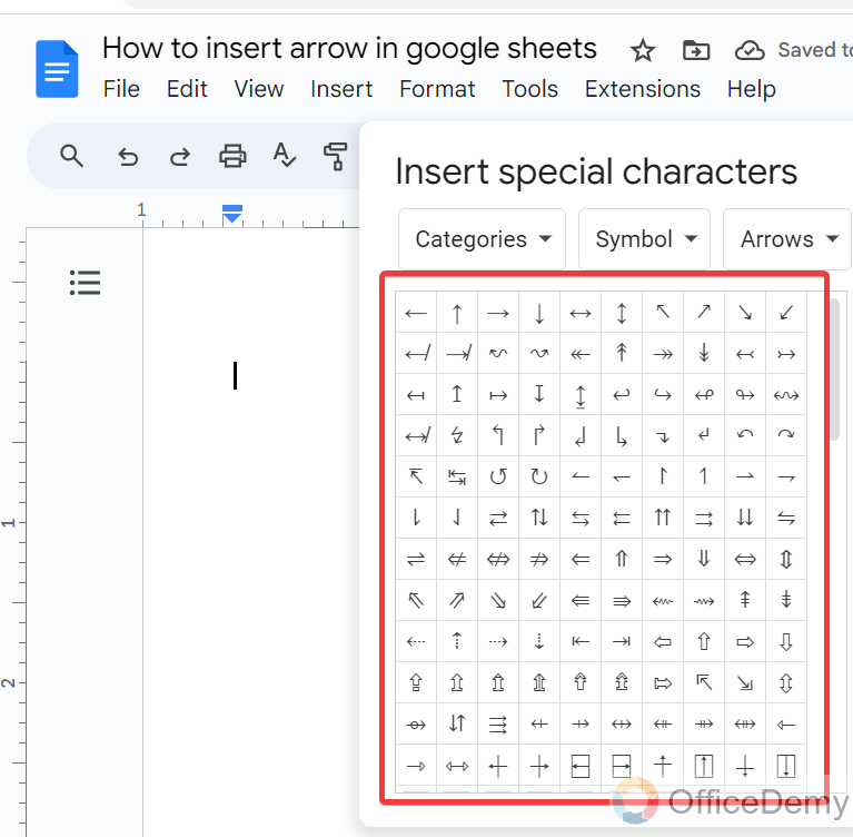 How to insert arrow in google sheets 16