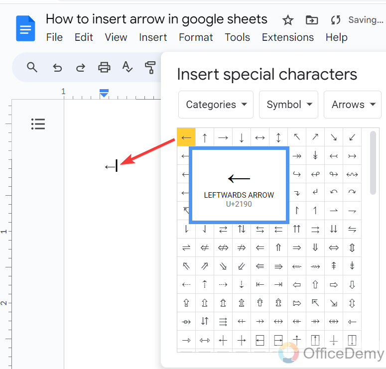 How to insert arrow in google sheets 17