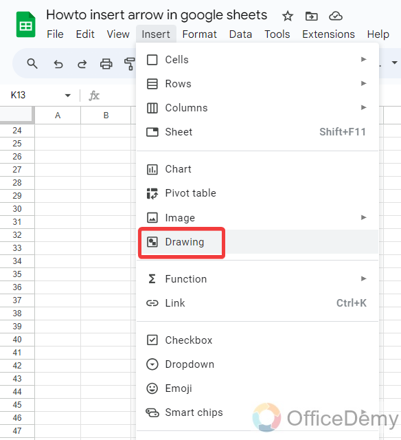 How to insert arrow in google sheets 7