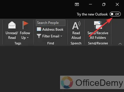 How to move the navigation bar in outlook 16