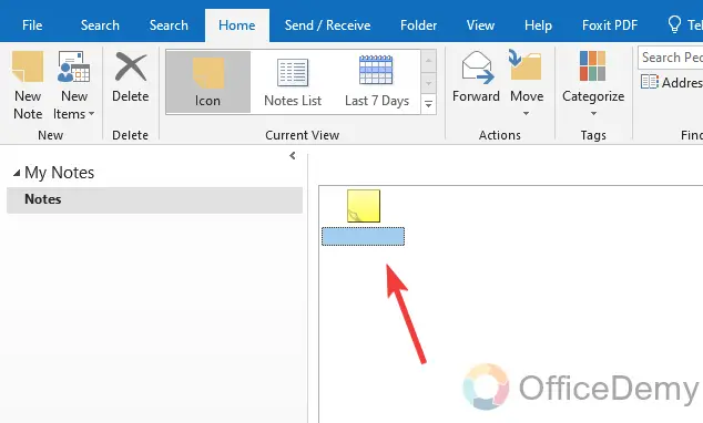 how to create a note in outlook 11